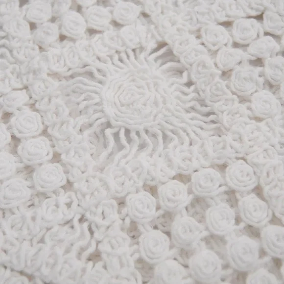 CLEARANCE White Bohemian Crochet Cropped Summer Boho Casual Tank Top - Picture 6 of 7